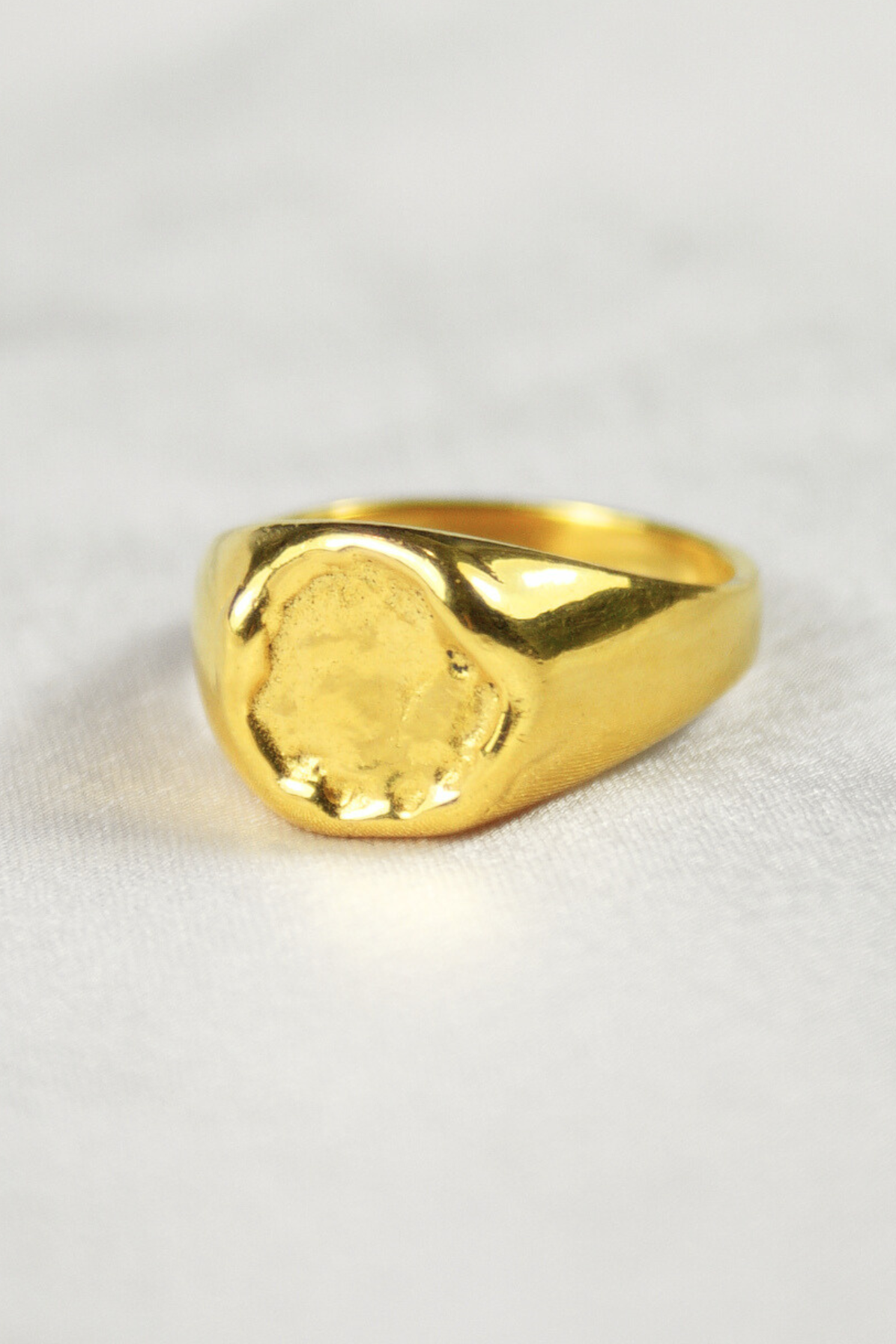 Aqua- srebrny sygnet pozłacany, tafla wody - obrazek 7